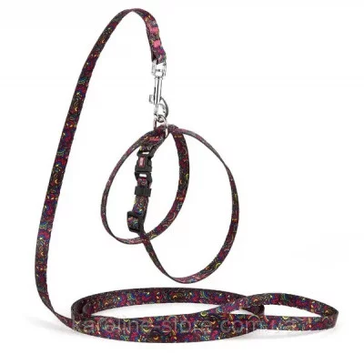 Комплект нейлон з візер.KALEIDOSCOPE регул. шлея та повідець