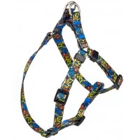 Шлея з нейлону з візерунком CRAZY  та пластиковою пряжкою