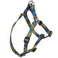 Шлея з нейлону з візерунком CRAZY та пластиковою пряжкою