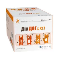 Діа Дог & Кет 5г №1Таблетки Пробіотик для дорослих котів та ..