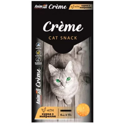 AnimAll Creme кремові  ласощі для котів 6*15 гр