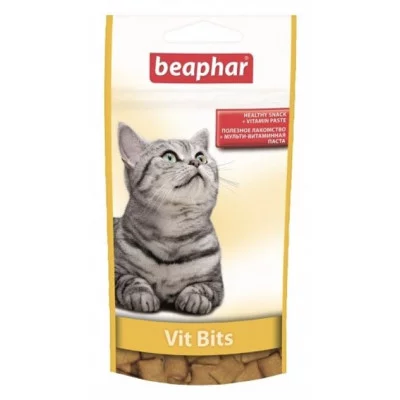 Beaphar Vit Bits подушечки с мультивітамінною пастою для котів
