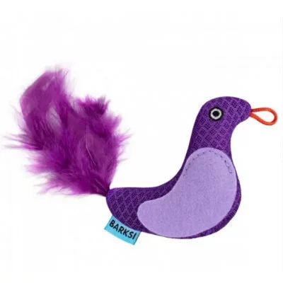 Barksi Іграшка для Котів пташка з дзвіночком та пір'ям 9 х 8 см