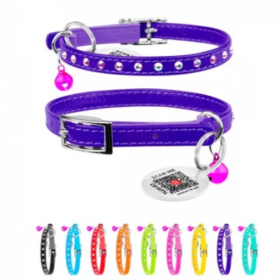 Collar Glamour Нашийник з резинкою, клейові  стрази Зірка, ширина 9 мм, ловжина 22-30 см