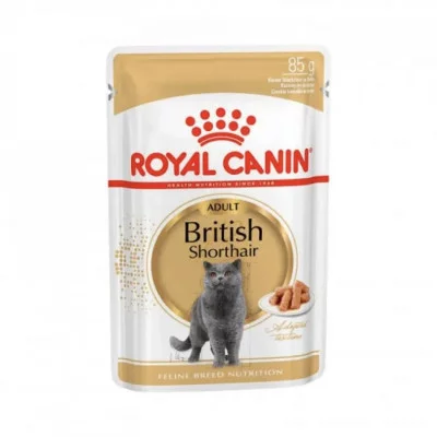 Royal Canin BRITISH SHORTHAIR ADULT 85г Полнорац. вологий корм д/котів породи британська короткош.