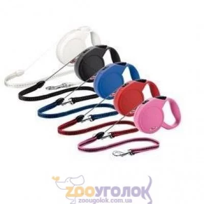 Flexi Classic Basic S Повідець-рулетка трос, довжина 5 м, вага-до 12 кг