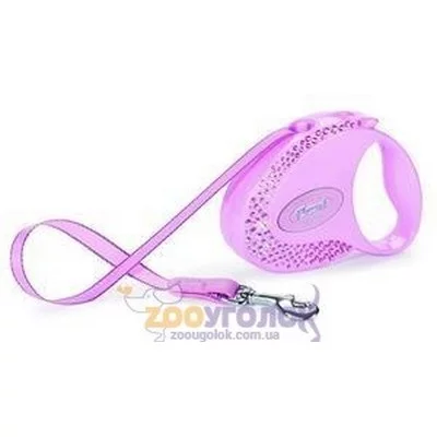 Flexi Повідець-рулетка Glam S чорний онікс, стрічка, довжина 3 м, вага до 12 кг