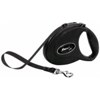 Flexi Повідець-рулетка Leather лента M (5 м; до 25 кг)