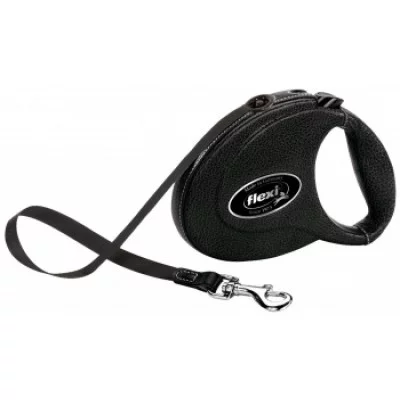 Flexi Повідець-рулетка Leather лента M (5 м; до 25 кг)
