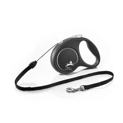 Flexi Повідець-рулетка Black Design трос S (5 м; до 12 кг)