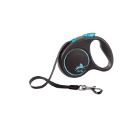 Flexi Повідець-рулетка Black Design стрічка S (5 м; до 15 кг..