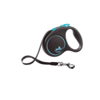 Flexi Повідець-рулетка Black Design стрічка S (5 м; до 15 кг)