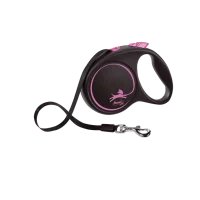 Flexi Повідець-рулетка Black Design стрічка M (5 м; до 25 кг..