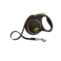 Flexi Повідець-рулетка Black Design стрічка M (5 м; до 25 кг..