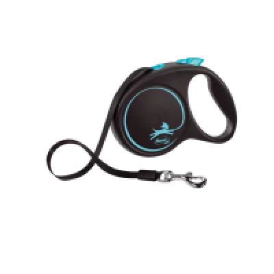 Flexi Повідець-рулетка Black Design стрічка M (5 м; до 25 кг)