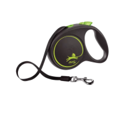 Flexi Повідець-рулетка Black Design стрічка L (5 м; до 50 кг)