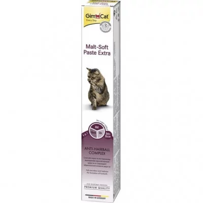 Gimcat Malt Soft Extra паста для виведення шерсті у котів Екстра