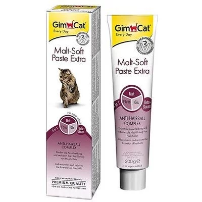 Gimcat Malt Soft Extra паста для виведення шерсті у котів Екстра
