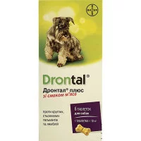 Bayer Drontal Антигельмінтик для собак зі смаком м'яса 1 таб..