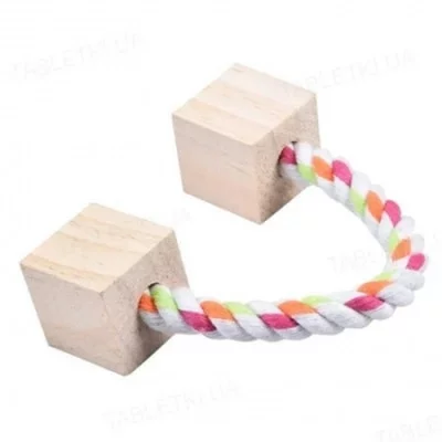 Іграшка Trixie для гризунів з канатом, дерево