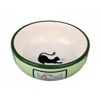 Trixie Миска керам. для котів з кішкою і рибкою, 0,35 л/12,5..