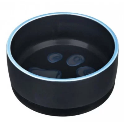 Trixie Ceramic Jimmy керамічна миска,чорна з лапкою на гумовій основі (12 см)