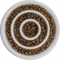 Trixie миска  для собак Повільне годування сіра пластик/терм..