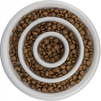 Trixie миска  для собак Повільне годування сіра пластик/термопласна гума