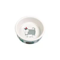 Trixie Миска керамічна кольорова з принтом 4008, 11 см