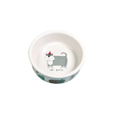 Trixie Миска керамічна кольорова з принтом 4008, 11 см