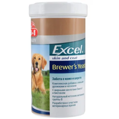 8in1 Excel Vitality Brewers Yeast with Garlic Вітаміни для собак пивні дріжджі з часником