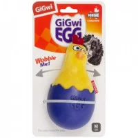 GiGwi Basic,  Іграшка для собак Курча-неваляшка з пищалкою т..