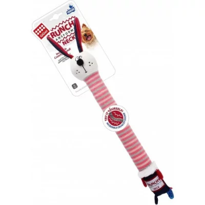 GiGwi Crunchy Іграшка для собак Заєць з хрусткою шиєю та пищалкою, текстиль, пластик, S