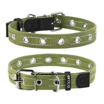 Нашийник брезентовий зелений №2,5 безрозмірний