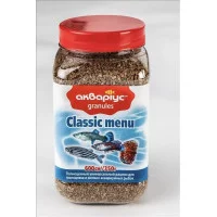 (Аквариус) Классик-меню гранулы, молодняк, банка, 10шт/уп