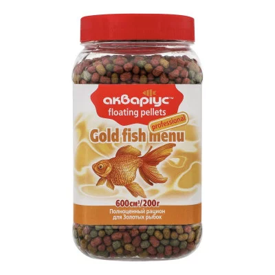 (Аквариус) Меню для золотых рыбок, банка, 10шт/уп