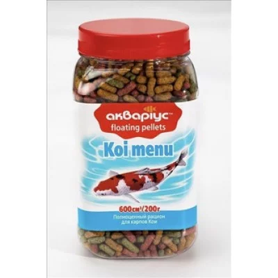 (Аквариус) КОИ гранулы, плавающие, банка, 20шт/уп