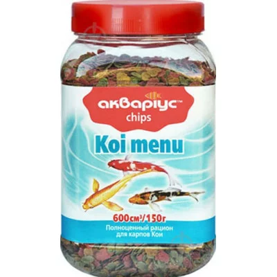 (Аквариус) Корм для карпов КОИ, чипсы (банка)