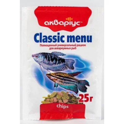 (Акваріус) Класік-меню чіпси, 50шт/уп