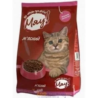 МЯУ повнораціонний сухий корм для дорослих котів з м'ясом