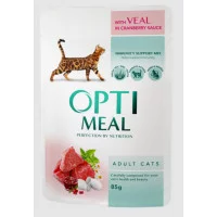 OPTIMEAL конс.корм для котів, 0,85 гр