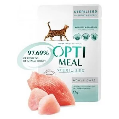 OPTIMEAL конс.корм для стерилізованих котів , 0,85 гр