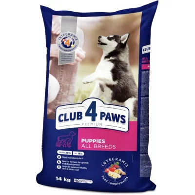 CLUB 4 PAWS Преміум сухий корм для цуценят з високим вмістом курки