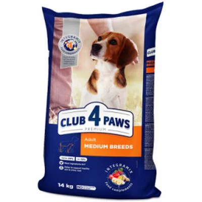 CLUB 4 PAWS Преміум сухий корм для дорослих собак середніх порід