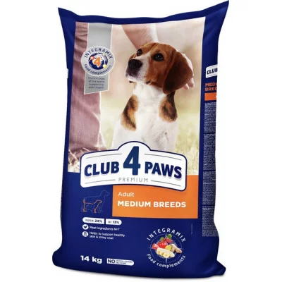 CLUB 4 PAWS Преміум сухий корм для дорослих собак середніх порід