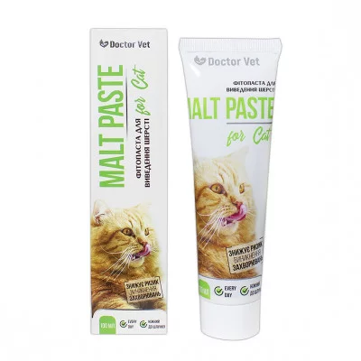 Паста Doctor Vet для виведення шерсті зі шлунку котів