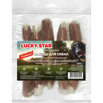 Lucky Star Ласощі для собак  Великий брикет з м'ясом качки