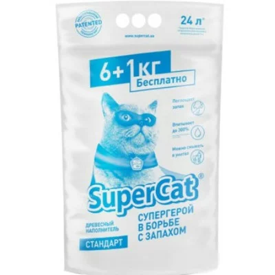 Super Cat Наповнювач деревний стандарт без аромату, синій