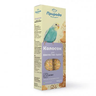 Природа Колосок для папуг,2шт