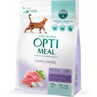 OPTIMEAL сухий корм для котів з ефектом виведення шерсті - к..